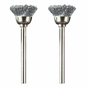 1/2 in. Rotary Tool Carbon Steel Cup Brush for Removing Corrosion from Metal and Polishing Metal (2-Pack)