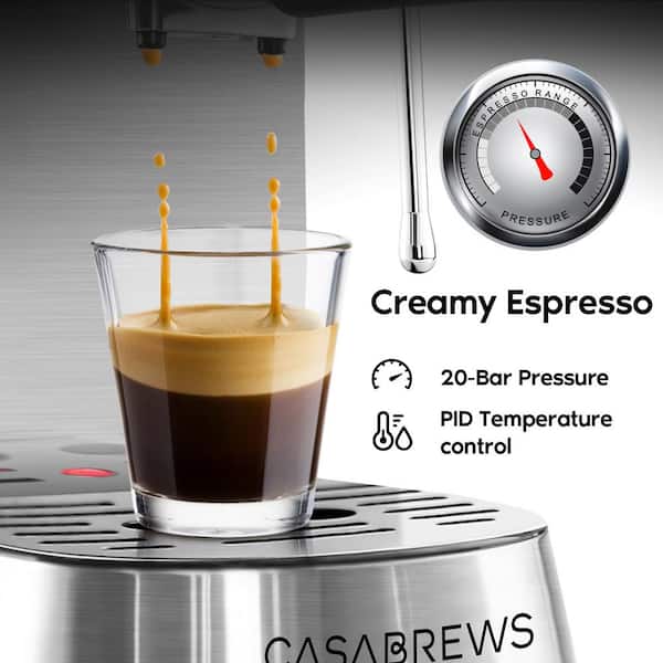 CASABREWS CM5418™ Compact 20-Bar Espresso Machine with Stainless Steel Milk  Frother