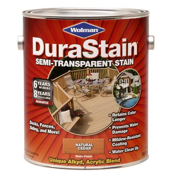 Durastain 1-gal. Semi-Transparent Water-Based Natural Cedar Exterior Wood Stain-DISCONTINUED