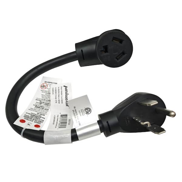 1.5 ft. 10/3 3-Wire Dryer 4-Prong 14-30P Plug to 3-Prong Dryer 10-30R female dryer adapter cord