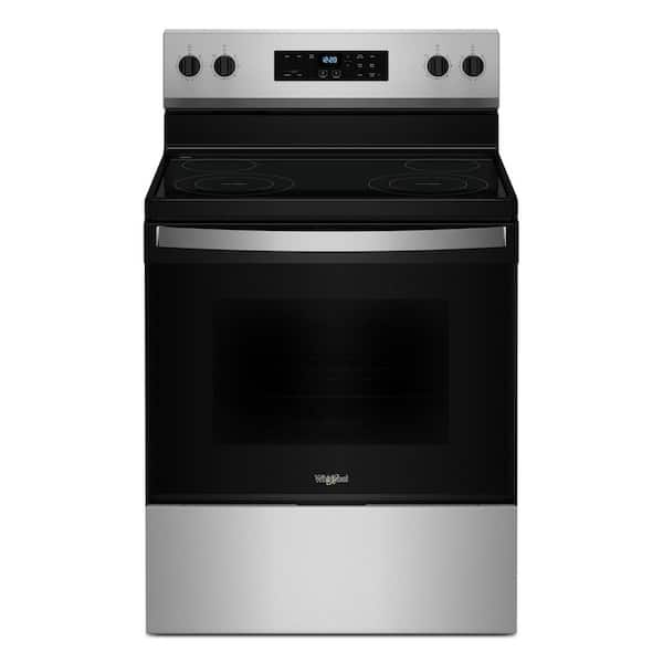 Whirlpool Whirlpool 30 in. 4 Burner Element Freestanding Electric Range in Stainless Steel with Thermal WFES3030RS