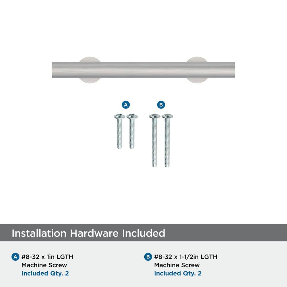 3" Brushed Satin Nickel Modern Cabinet Bar Pull