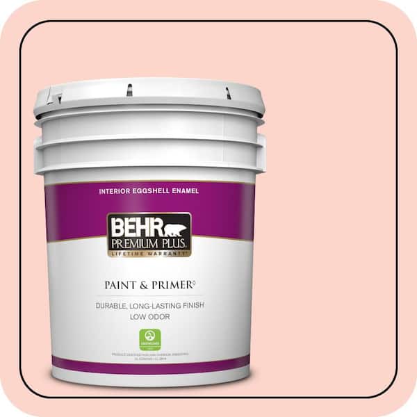 BEHR PREMIUM PLUS 5 gal. #190A-2 Coral Mantle Eggshell Enamel Low Odor Interior Paint & Primer