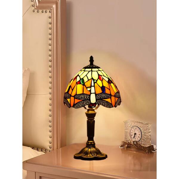 Latepis Decorative 14.6 in. Multicolored Tiffany-Style Table Latepis Decorative 14.6 in. Multicolored Tiffany-Style Table