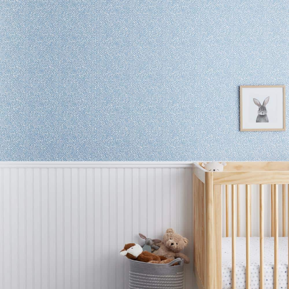 The Company Store Dots Blue Peel and Stick Removable Wallpaper Roll
