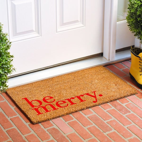 Be Merry Red Doormat 24" x 36"