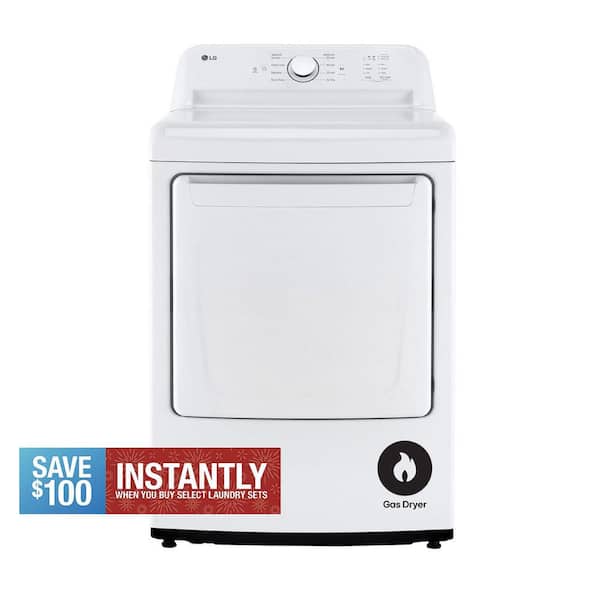 7.3 Cu.Ft. Vented Gas Dryer in White with Sensor Dry Technology