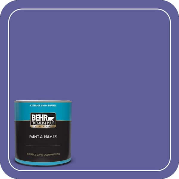 BEHR PREMIUM PLUS 1 qt. #P550-6 Wizards Potion Satin Enamel Exterior Paint & Primer