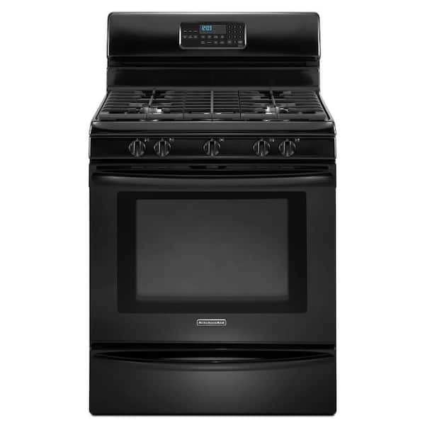KitchenAid Architect Series II 30 in. Self-Cleaning Freestanding Gas Convection Range in Black