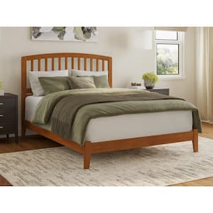 Richmond Light Toffee Natural Bronze Solid Wood Frame Queen Low Profile Platform Bed