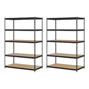 Garage Wall 5-Shelf 4000 Lb. 48 x 18 x 72" Adjustable Storage Rack Shelves (2 Pack)