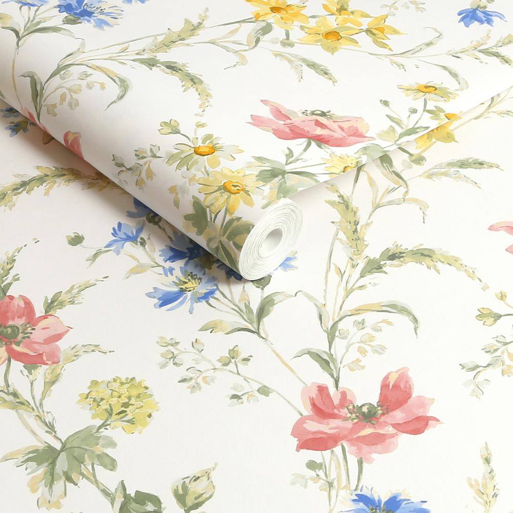Poppy Meadow Multi-Colored Matte Non-Pasted Wallpaper Sample