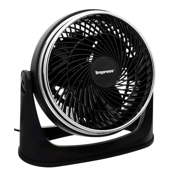 Impress 9-Inch Turbo Velocity Table Fan in Black