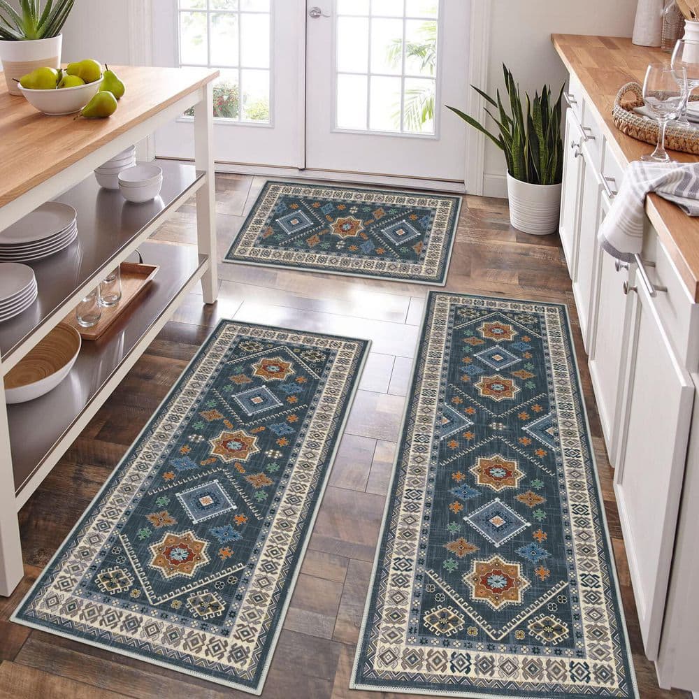 Boho Kitchen Mats Set of 3