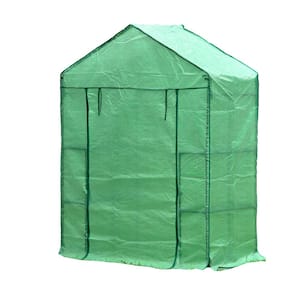 61 in. W x 28 in. D x 79 in. H Portable Walk-in Greenhouse with Heavy-Duty Opaqua Cover