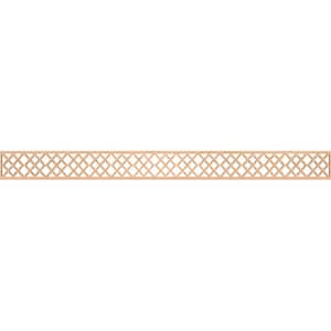 Hadley Fretwork 0.25 in. D x 46.375 in. W x 4 in. L Hickory Wood Panel Moulding