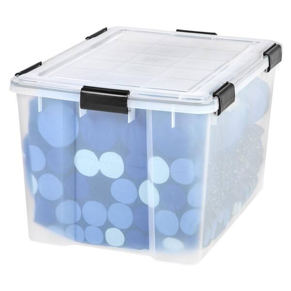 IRIS USA 4Pack 30qt WEATHERPRO Airtight Plastic Storage Bin with Lid and  Seal and Secure Latching Buckles