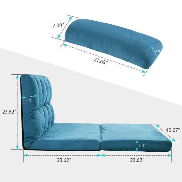 blue suede chaise lounge