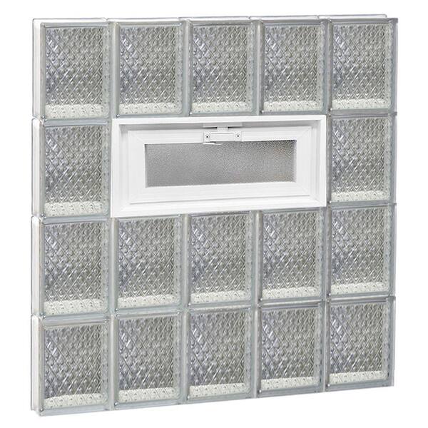 Clearly Secure 28 75 In X 31 In X 3 125 In Frameless Diamond Pattern Vented Glass Block