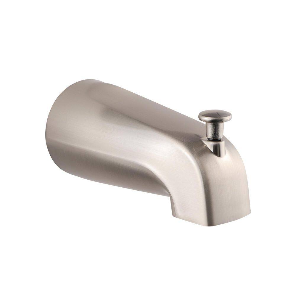Tub Spout 1/2 in. FIP Nose Thread Bathtub Faucet with Diverter Brushed Nickel price history on PriceWatchPro