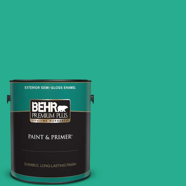 BEHR PREMIUM PLUS 1 gal. #P430-5 Enchanted Wells Semi-Gloss Enamel Exterior Paint & Primer
