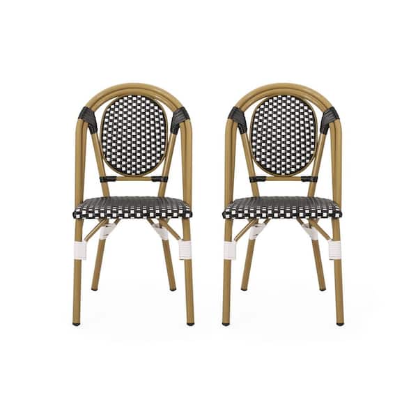 PE Ratten and Aluminum Outdoor Bistro Chair (Set of 2)