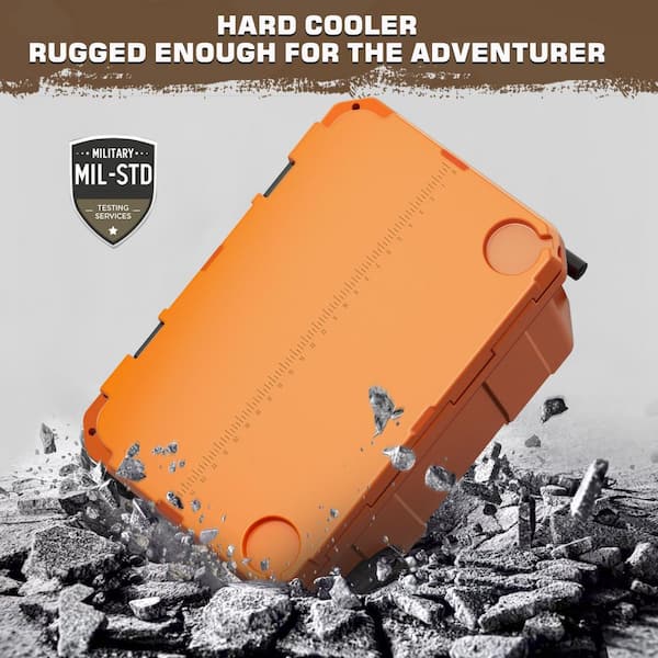 futhork Orange 55 qt. Portable Chest Cooler, Leak-Proof Outdoor