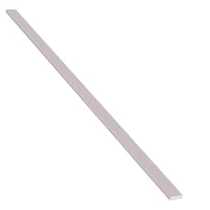 White Double Beveled 2 in. x 36 in. Polished Engineered Marble Threshold Tile Trim (3 ln. ft./Each)