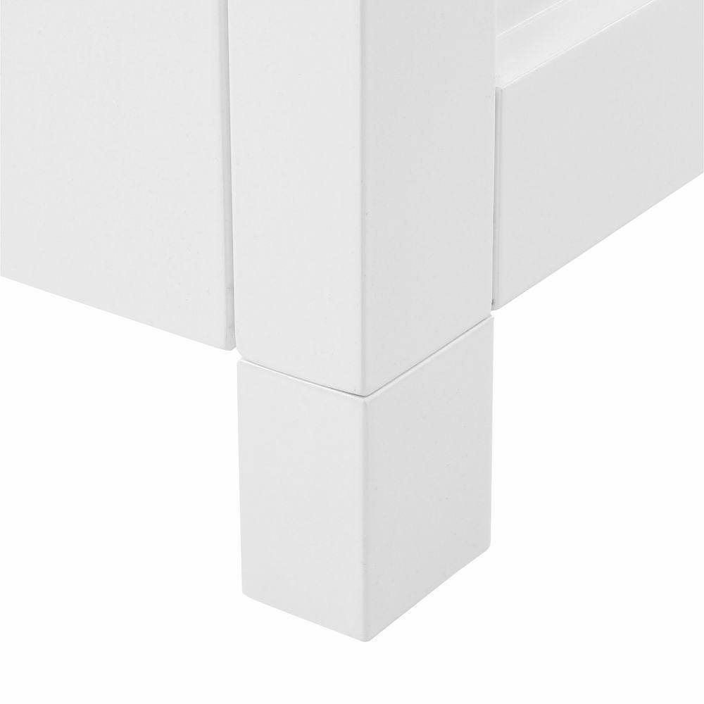 Modern 24" White Engineered Wood Bathroom Vanity Set with Ceramic Vessel Sink