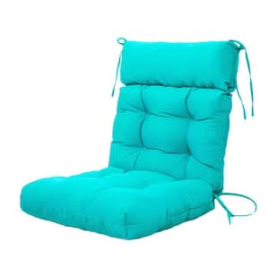 Adirondack Cushions, 43x21x4"Wicker Tufted Cushion for Outdoor High Back Chair, In/Outdoor Patio Furniture (Lake Blue)