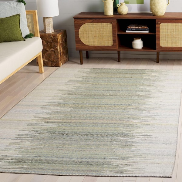 Cabo 7 ft. x 7 ft. Beige/Green Solid Abstract Square Area Rug