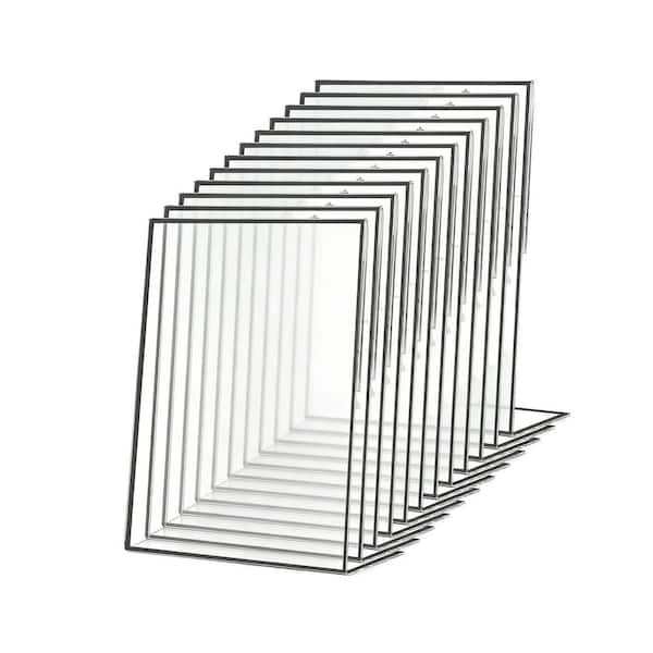 Clear Acrylic 9 in. x 11 in. Picture Frame Stand up Table Top Sign 12 Pack