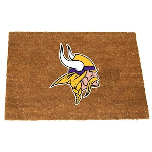 Minnesota Vikings 19.5 in. x 29.5 in. Coir Fiber Colored Logo Door Mat