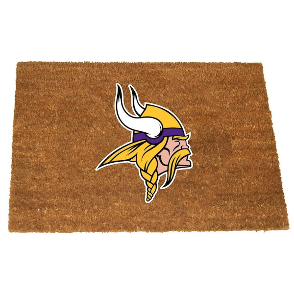 Minnesota Vikings 19.5 in. x 29.5 in. Coir Fiber Colored Logo Door Mat