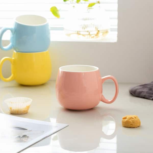 Porcelain Coffee Mugs Set Of 6, Tea Assortment, Coffee 16 oz
