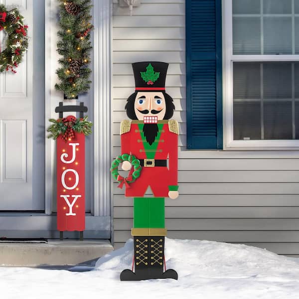 60 in. H Metal Nutcracker Porch Decor