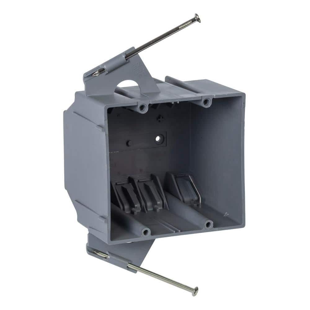 Gardner Bender BOX-ND32N 32 cu. in. 2-Gang New Work Switch & Outlet Wall Electrical Box  Grey