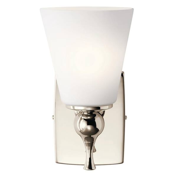 Kichler White Opal Etched Glass Wall Sconce 