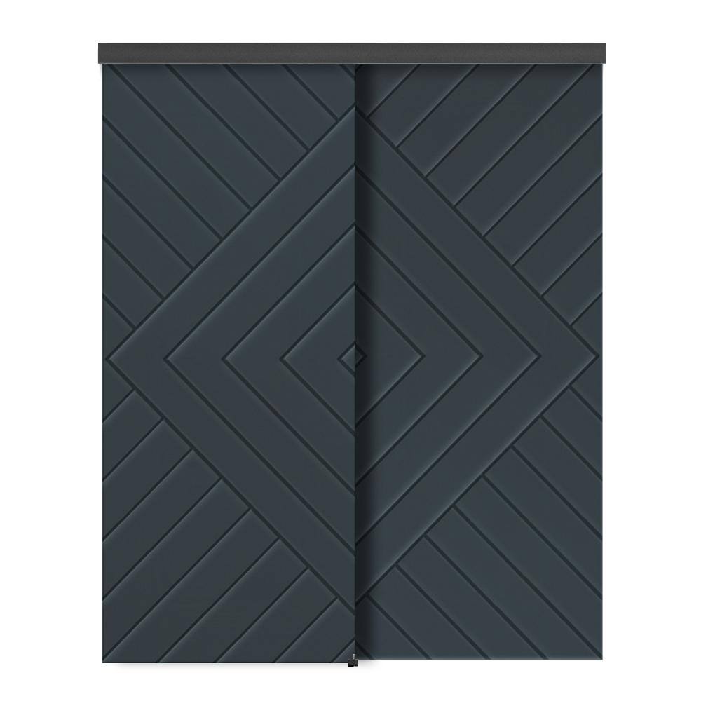 Reviews for CALHOME 60 in. x 80 in. Hollow Core Charcoal Gray Stained