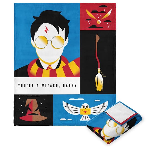 THE NORTHWEST GROUP WB WB100 You're a Wizard Multi Color Silk Touch Throw
