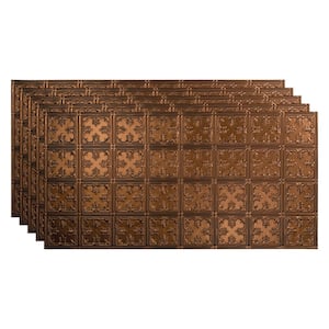 Traditional #10 2 ft. x 4 ft. Glue Up Vinyl Ceiling Tile in Oil Rubbed Bronze (40 sq. ft.)