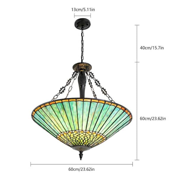 Vintage Emerald Green Glass cheapest shade set of 2 light pendant ceiling