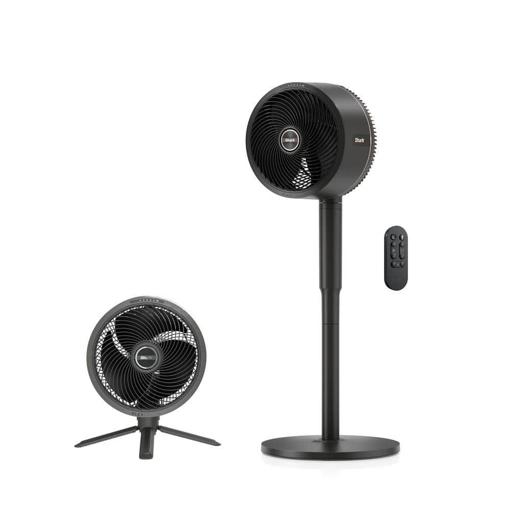 Shark FlexBreeze 13in. Portable 5 Fan Speeds Pedestal Fan in Dark Grey with Up to 24 hours of Cordless Runtime