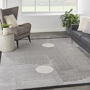 Modern Passion Grey/Black 8 ft. x 10 ft. Geometric Contemporary Area Rug