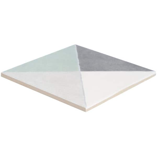 Anya Sage Diamond Square 9 in. x 9 in. Matte Porcelain Floor and Wall Tile (10.76 sq. ft./Case)