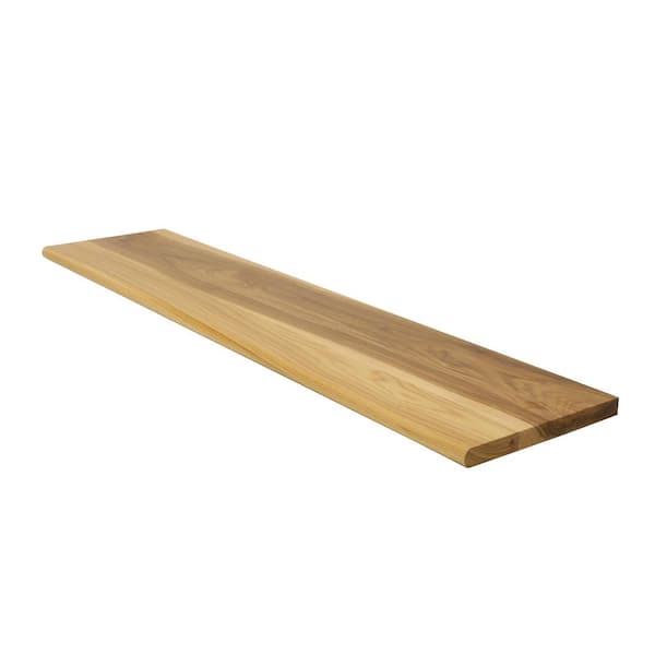 1 in. x 11.5 in. x 42 in. Prefinished Natural Hickory Box Tread