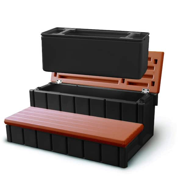 Confer Plastics Spa Step w/ Storage - Redwood