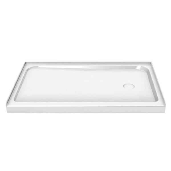 MAAX 60 in. x 32 in. Single Threshold Shower Base with Right Drain in White