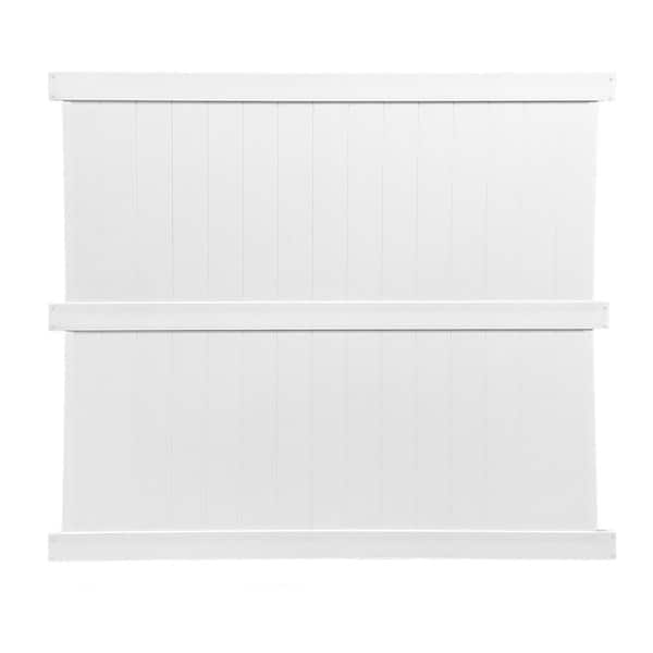Weatherables Augusta 7 ft. H x 8 ft. W White Vinyl Privacy Fence Panel Kit