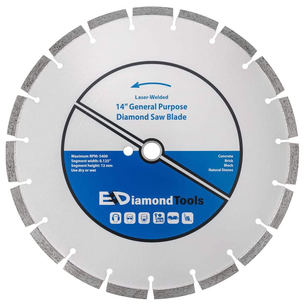 14 in. Concrete, Reinforced Concrete, Brick/Block, Segmented Rim, Laser Welded Diamond Saw Blades, 20mm Arbor price history on PriceWatchPro